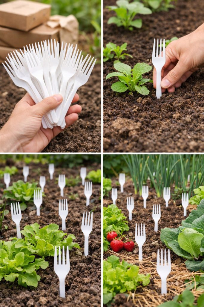 Plastgafflar i grönsakslandet: alla trädgårdsmästare gör det – och anledningen är genial.