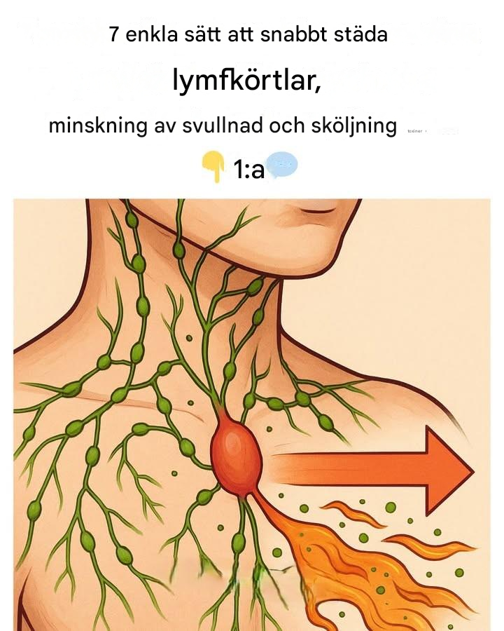 7 enkla sätt att snabbt rengöra dina lymfkörtlar, minska svullnad och spola ut gifter