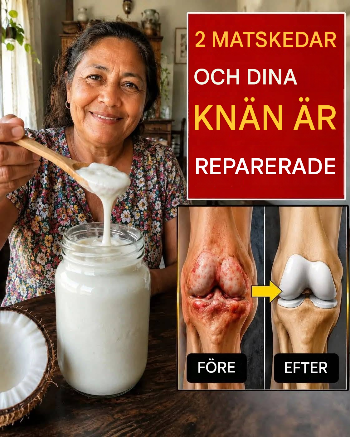 97-årig ortopedläkare avslöjar: Ett enda livsmedel kan regenerera knäbrosk på bara 24 timmar! Jag delar receptet i utbyte mot ett enkelt recept